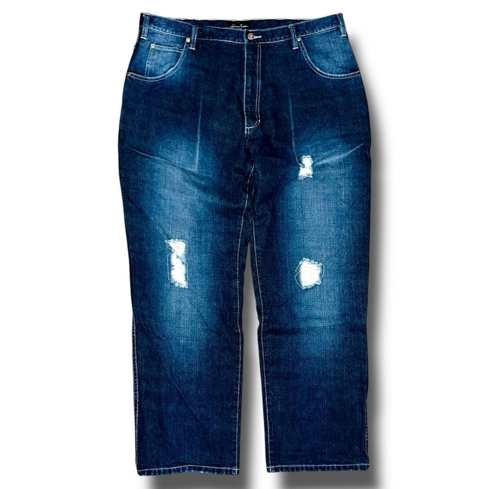 Vintage SEAN JOHN Baggy Jean Men 40 35"L Denim‎ 90s Y2K Hip Hop Wide 10" Leg